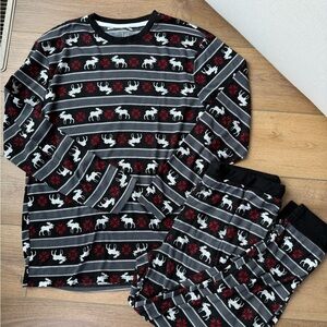 Men's George Thermal Long Sleeve Top & Pant Pajama Set Multicolor